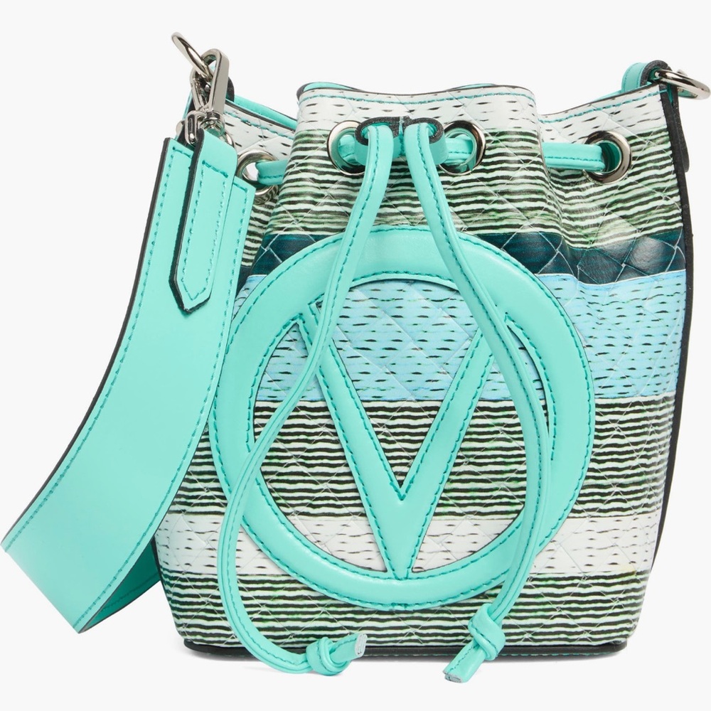 🔥🔥VAlENTINO BY MARIO VALENTINO Jules Tresse Leather Bucket Bag
